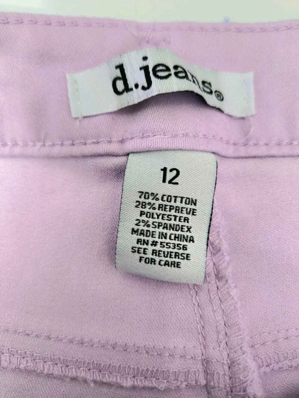 Size 12 Ladies d. jeans High Rise Ankle Jeans in Lavender Lilac